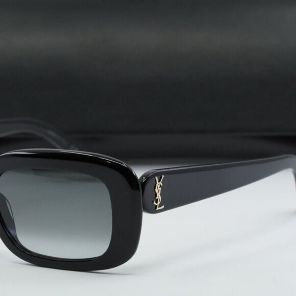 Final Price! Saint Laurent SLM130 002 Shiny Black Sunglasses - Picture 10 of 11